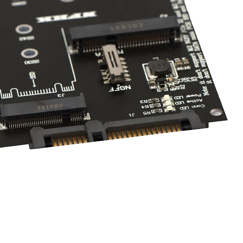 JETTING 2 in 1 Konverter Karte NGFF MSATA SSD zu SATA 3,0 Adapter für PC und Laptop, Schwarz - Bild 4