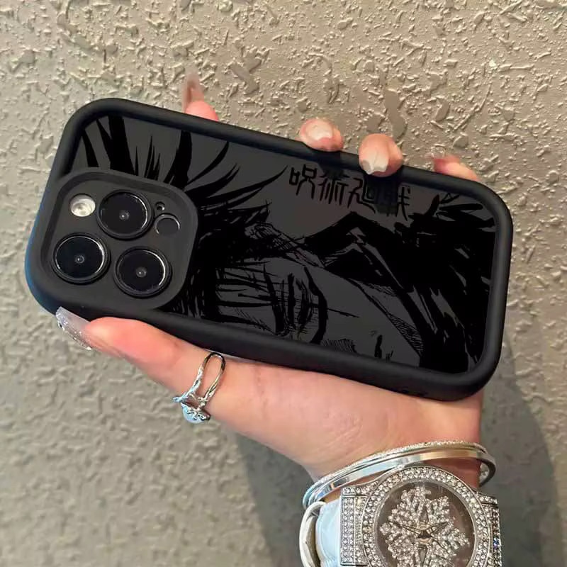 Jujutsu Kaisen Handyhülle mit Augen-Ladder-Design für Apple iPhone 17 Air 16E 16 15 14 13 12 Mini Pro Max Plus – Weiche Schutzhülle im Anime-Stil - Bild 2