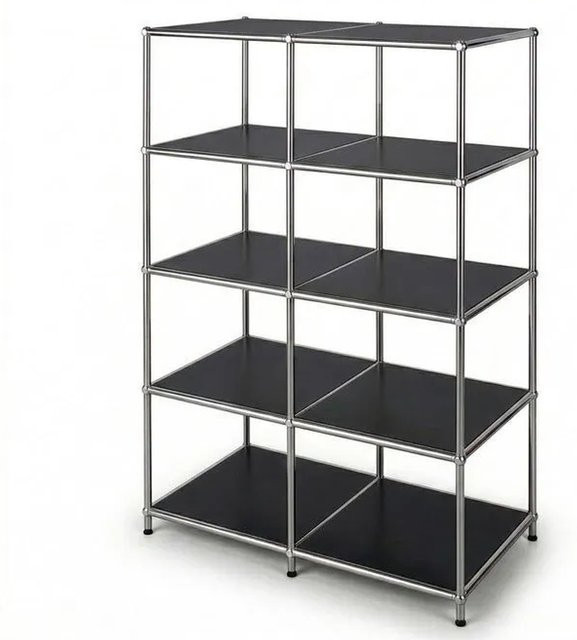Floordirekt Metallregal Concept Epure MK-015 Standregal Schwarz B/T/H: 78 x 40 x 118 cm - Bild 1