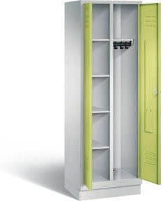 C+P Putzmittel-Spind Classic in Viridingrün mit lichtgrauem Korpus, H: 180 cm, B: 61 cm, T: 50 cm - Bild 1