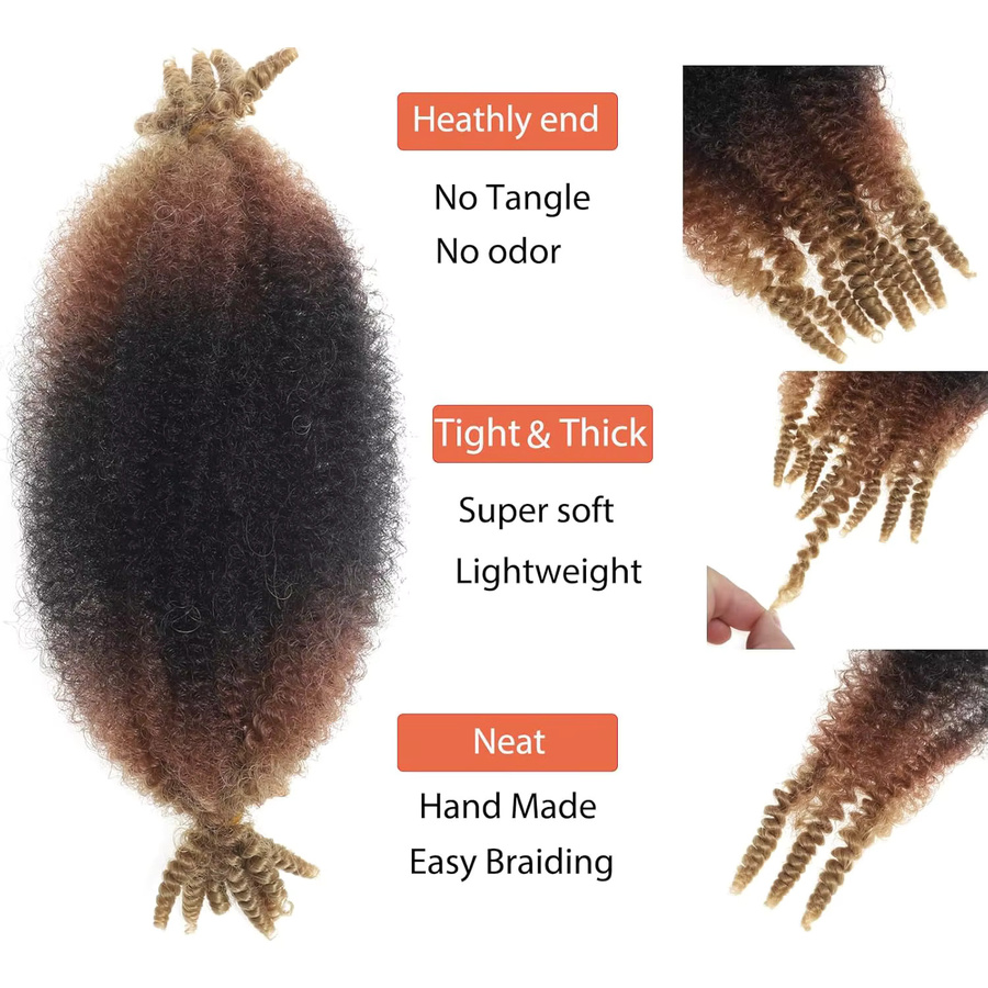 Marley Twist Flechthaar, Afro-Twist-Ombre-Blond, synthetisches Wickelhaar - Bild 2