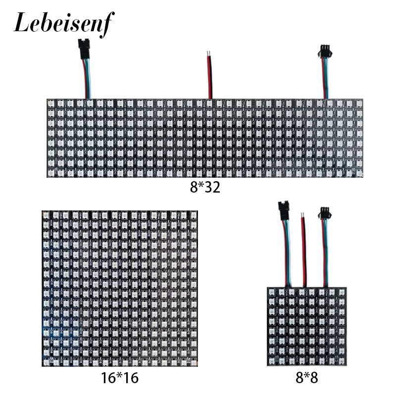 Lebeisenf Flexibles RGB WS2812B Digitales Lichtpanel Individuell Adressierbares LED Matrix-Anzeigemodul für DIY-Projekte DC5V - Bild 2