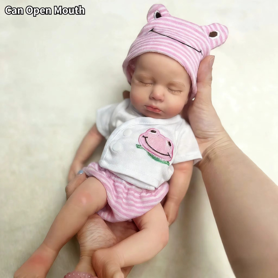 Loulou Reborn-Babypuppe Saskia, Ganzkörper-Silikonpuppe, mit offenem Mund - Bild 5