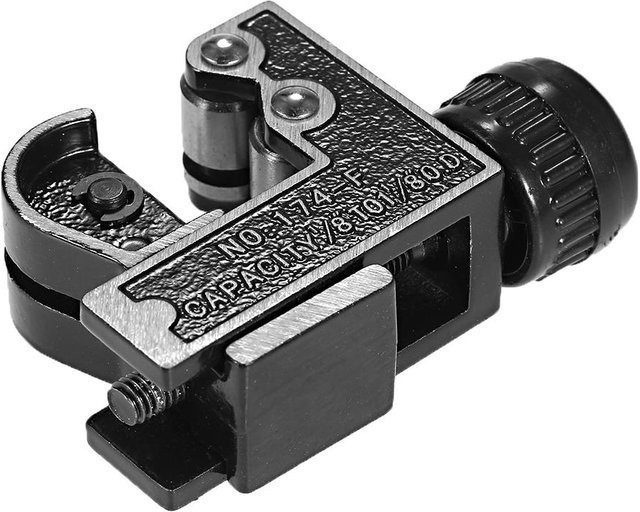 Tragbarer Mini-Rohrschneider von Painter für Kupfer, Aluminium und Kunststoff, einstellbar von 3 bis 28 mm, schwarz - Bild 1
