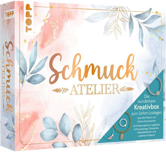 Topp Schmuck Atelier Kreativbox Schmuck Set mit Glas Halbedelsteinen und Acryl - Bild 1