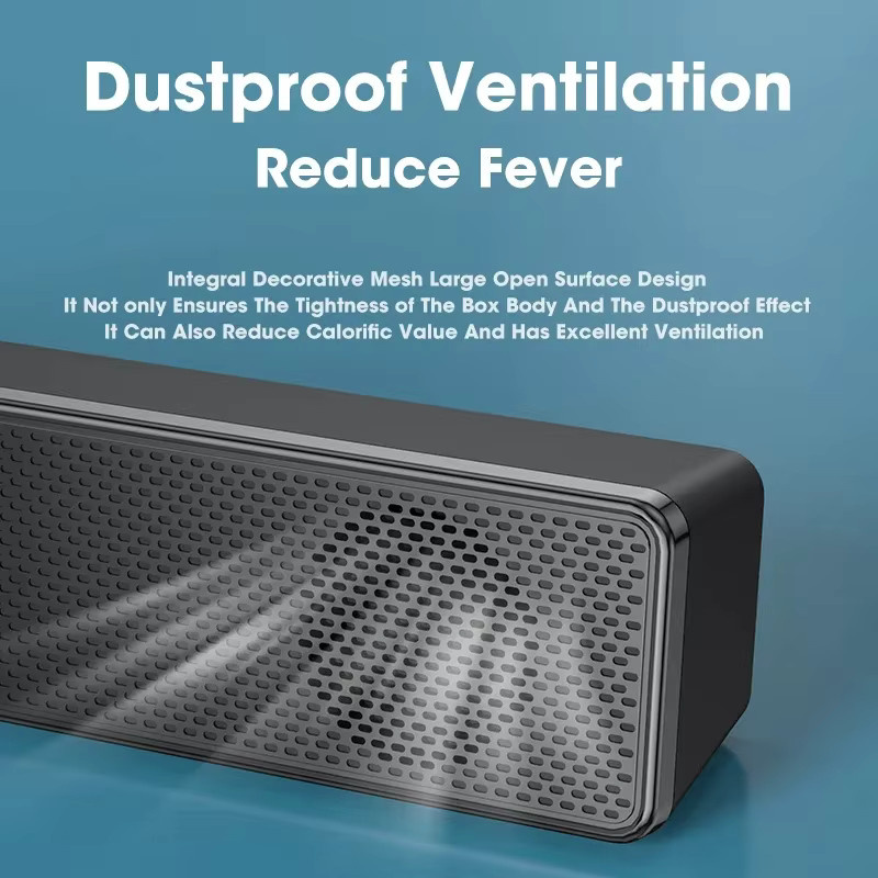 AyeBeau Bluetooth Soundbar Tragbarer Lautsprecher für PC, TV und Laptop in Schwarz - Bild 3