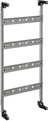 Hager Einbausatz UN04GN universell für Hutschienen und Haubentürme ohne Abdeckung, Farbe: Silber, B/H: 600 x 250 mm, 4 Reihen - Bild 1