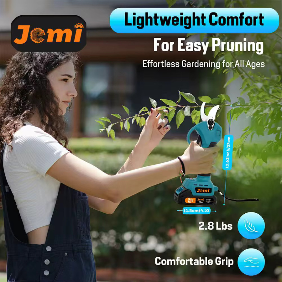 Jemi Tool Kabellose Aufladbare Gartenschere in Turquoise für Professionelle zum Beschneiden von Ästen - Bild 5