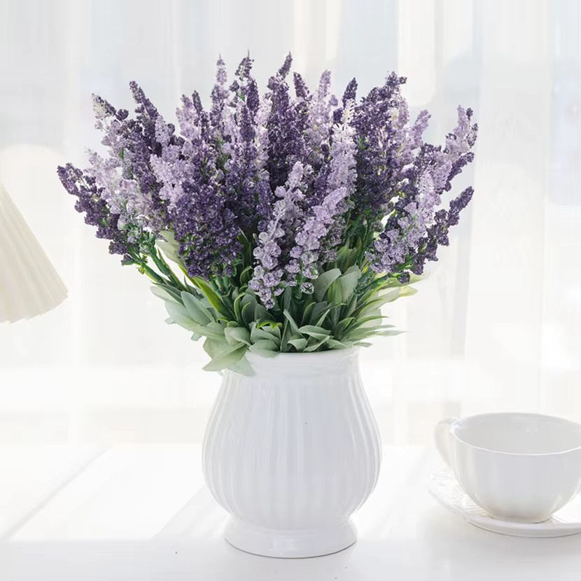 ZQCY Künstlicher Lavendel in Lila als florale Dekoration für Hochzeiten, Garten und Innenräume - Bild 2