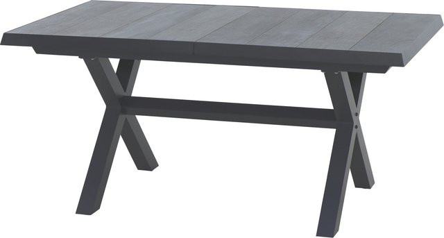 Siena Garden Gartentisch ausziehbar aus Keramik und Aluminium in Wood Grey, rechteckig - Bild 1