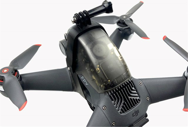 DJI FPV Kamera-Top-Erweiterungshalterung und Adapter-Befestigungskit in Schwarz - Bild 1