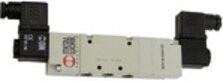 Riegler 2x3/2-Wegeventil, elektropneumatisch, monostabil, G 1/4, NO, 24 V AC, Kunststoff, mehrfarbig - Bild 1