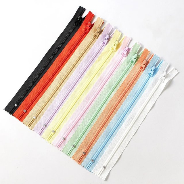 10er Pack bunte Nylon-Reißverschlüsse für Kleidung und DIY-Handwerk, Länge: 20 cm - Bild 1