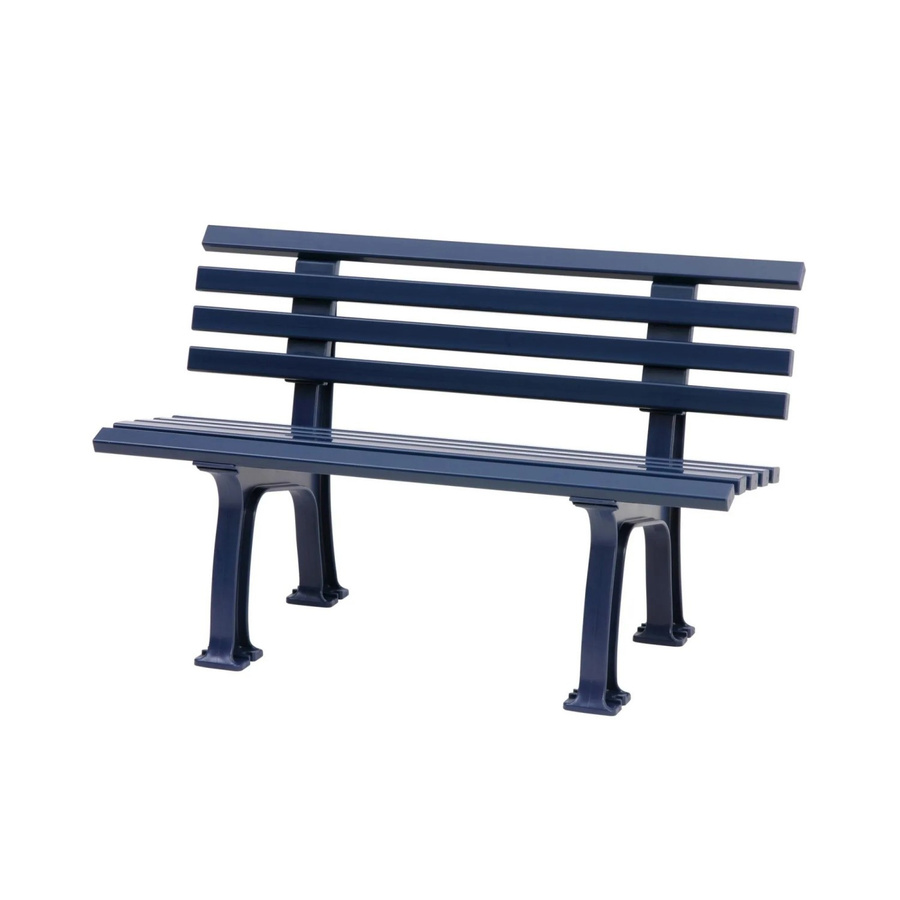 PROREGAL Gartenbank Antigua 2 Sitzer in Blau aus UV-beständigem Witterungskunststoff, H x B x T: 74 x 120 x 54 cm - Bild 2