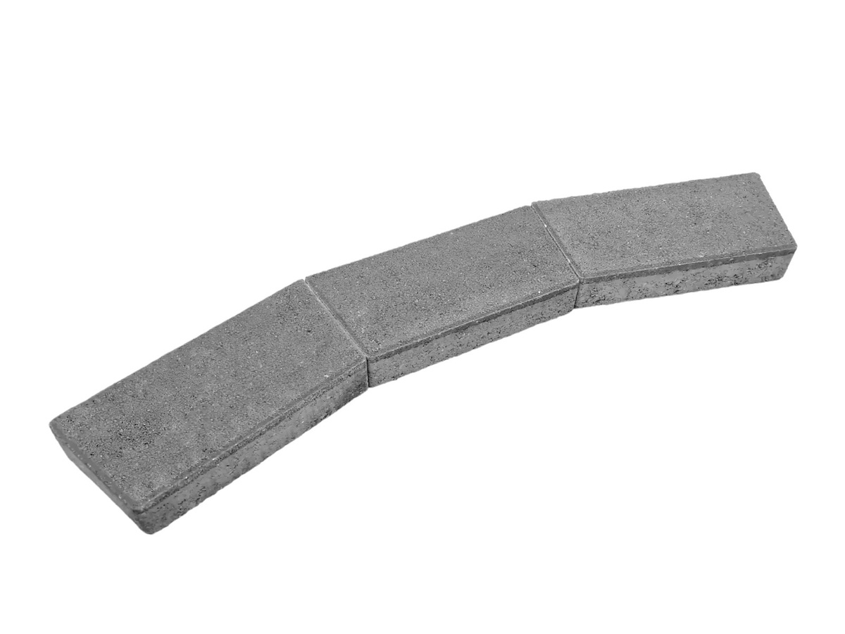 DIEPHAUS Randbefestigung Mähkante Trapez in Grau für Beton, Rasen, Beete und Wege, B/H/T: 24 x 12 x 4 cm - Bild 2