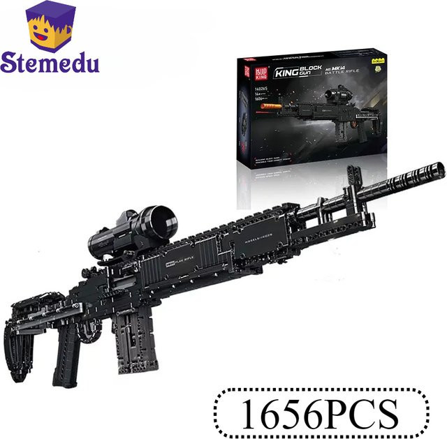 MOULD KING 14026 Militär MK14 Kampfgewehr Simulationsmodell, Bausteine, ab 14 Jahren - Bild 1