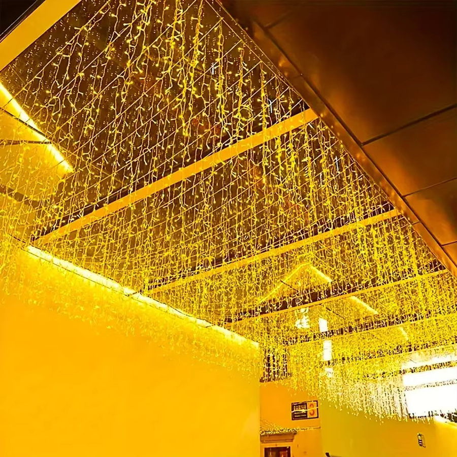 Solar Eiszapfen Lichterkette mit 96 warmweißen LEDs für Outdoor und Garten, Dekorations-Lichterkette für Weihnachten und Partys - Bild 3