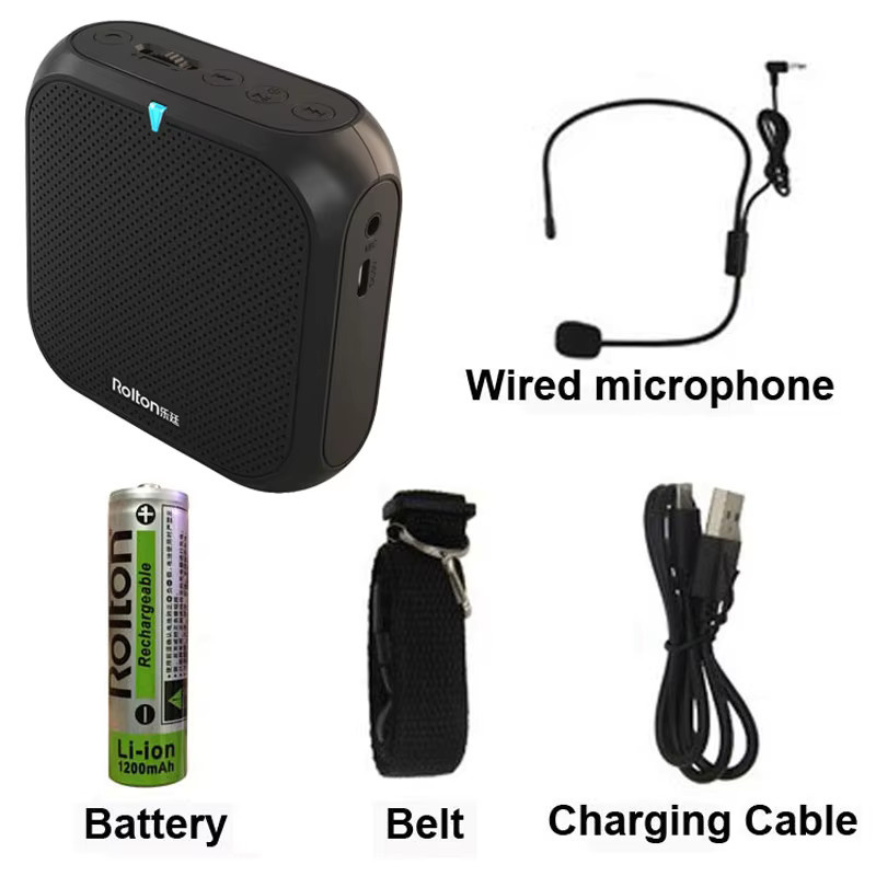 AyeBeau Mini Sprachverstärker mit Headworn Mikrofon und Audio Recorder in Pink - Bild 3