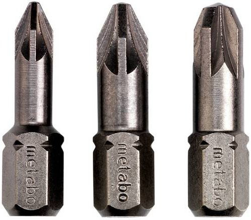 Metabo Bit-Set 3-teilig Pozidriv PZ 1/2/3 Torsion in Silber - Bild 1