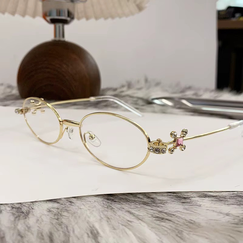 Samjune Korrektionsbrille, oval, Vollrand, Metall, Damen, blaues Licht blockierend - Bild 4