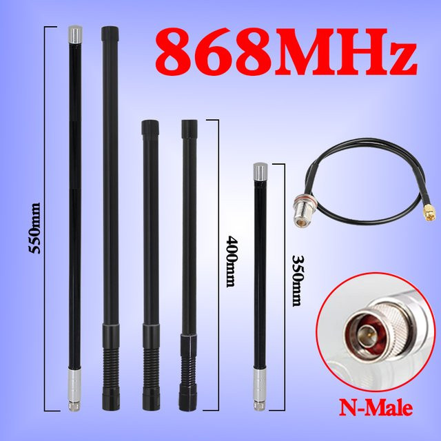 GIZONT LoRa Außenantenne für Meshtastic und LoRaWAN Gateway, 8 dBi, N-Stecker, Schwarz, Höhe: 35 cm oder 55 cm - Bild 1