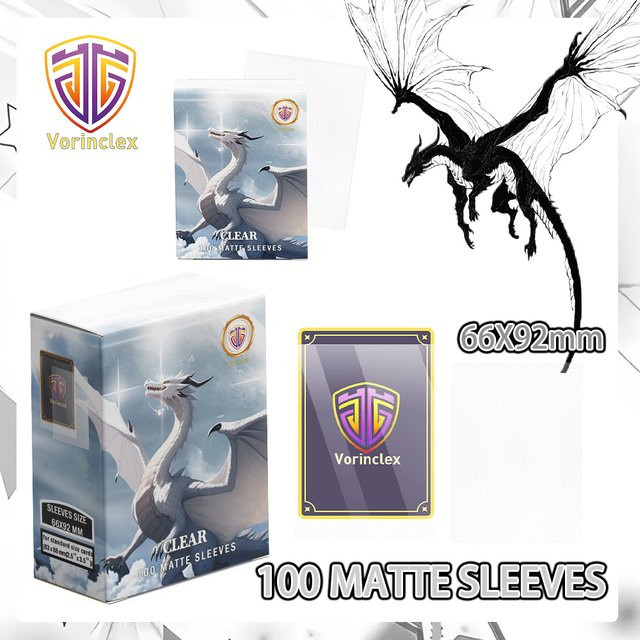 Dragon Shield Kartenhüllen, Standard-Schutzhüllen, 100er Set, Klar, Matt - Bild 1