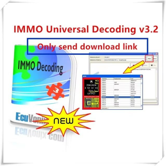 EcuVonix 3.2 Universal Decoding V3.2 mit Keygen zur IMMO-Deaktivierung - Bild 1
