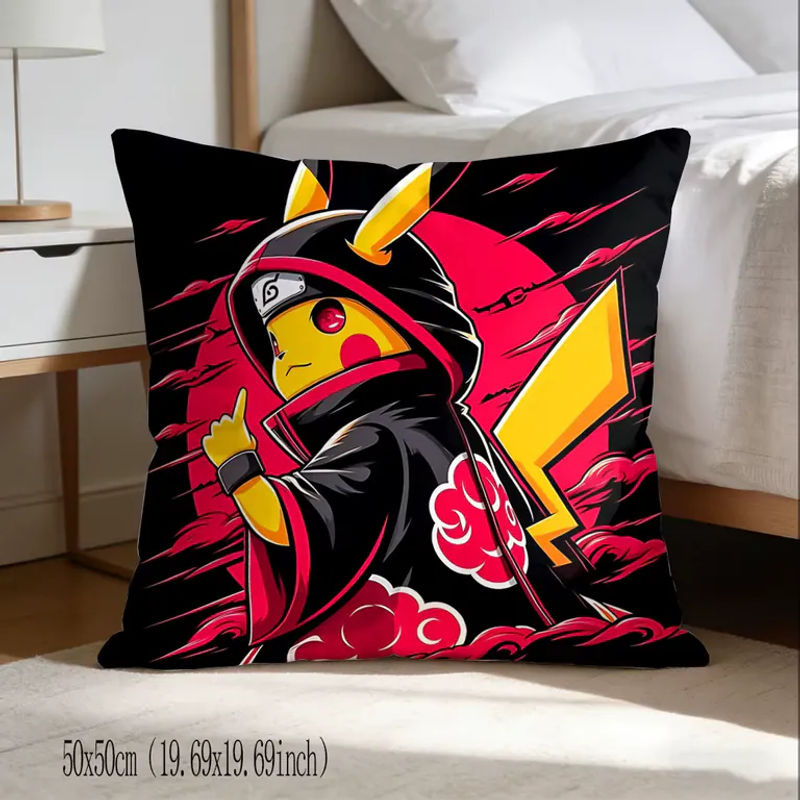 Potdemiel Kawaii Pokepokes Kissenbezug mit Grafikdesign, quadratisch, Mehrfarbig, B/T/H: 30 x 30 x 30 cm - Bild 5