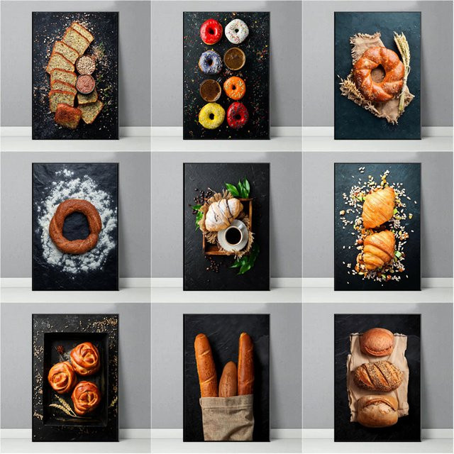 Modernes Wandbild Potdemiel Gourmet Dessert Brot als Leinwand-Fotografie in Mehrfarbig für deine Wanddekoration - Bild 1