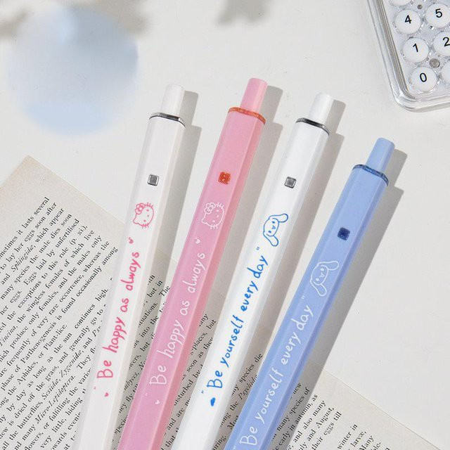 Shopping Party Gel-Stift mit Druckknopf, quadratisches Design, 0,5 mm schwarze Tinte - Bild 1