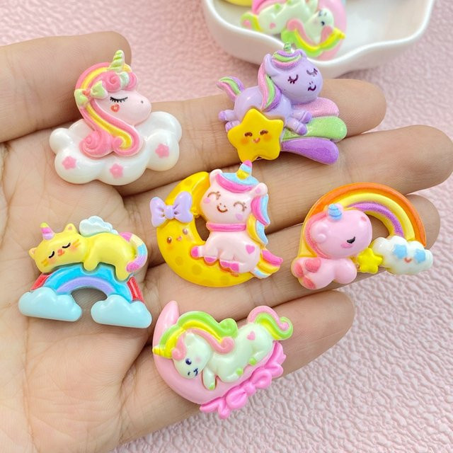 Schmuck Bögen, Cartoon Regenbogen Einhorn, Bunt, Unisex - Bild 1