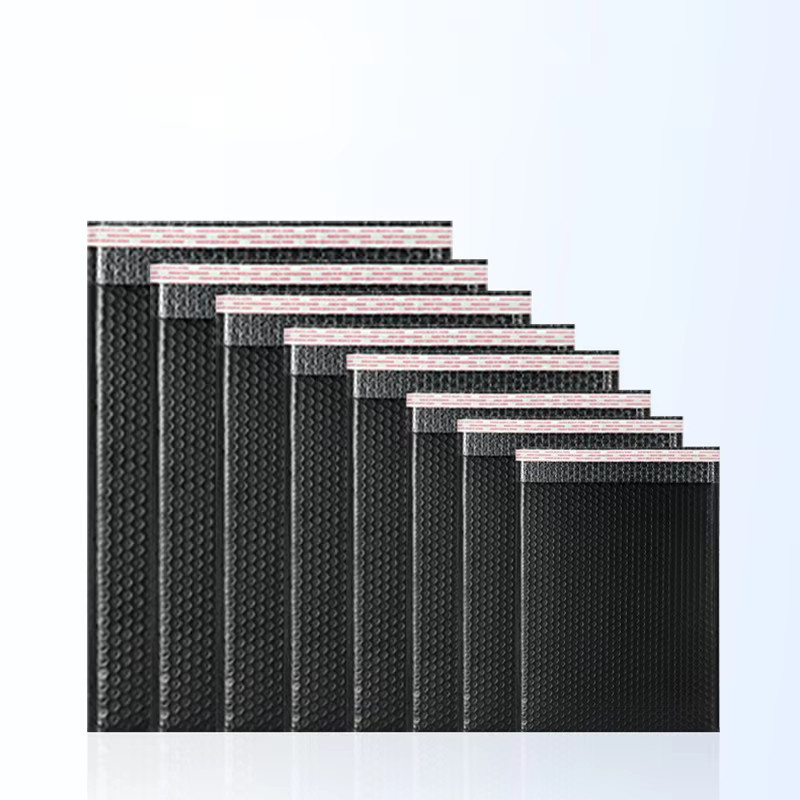 50 stoßfeste Luftpolstertaschen von YISU in Schwarz mit selbstklebendem Verschluss aus Kunststoff - Bild 2