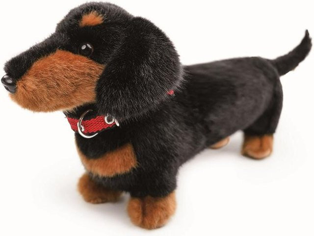 Dackel Weiche Plüschtiere, Tierpuppe, Schwarz, ab 14 Jahren - Bild 1