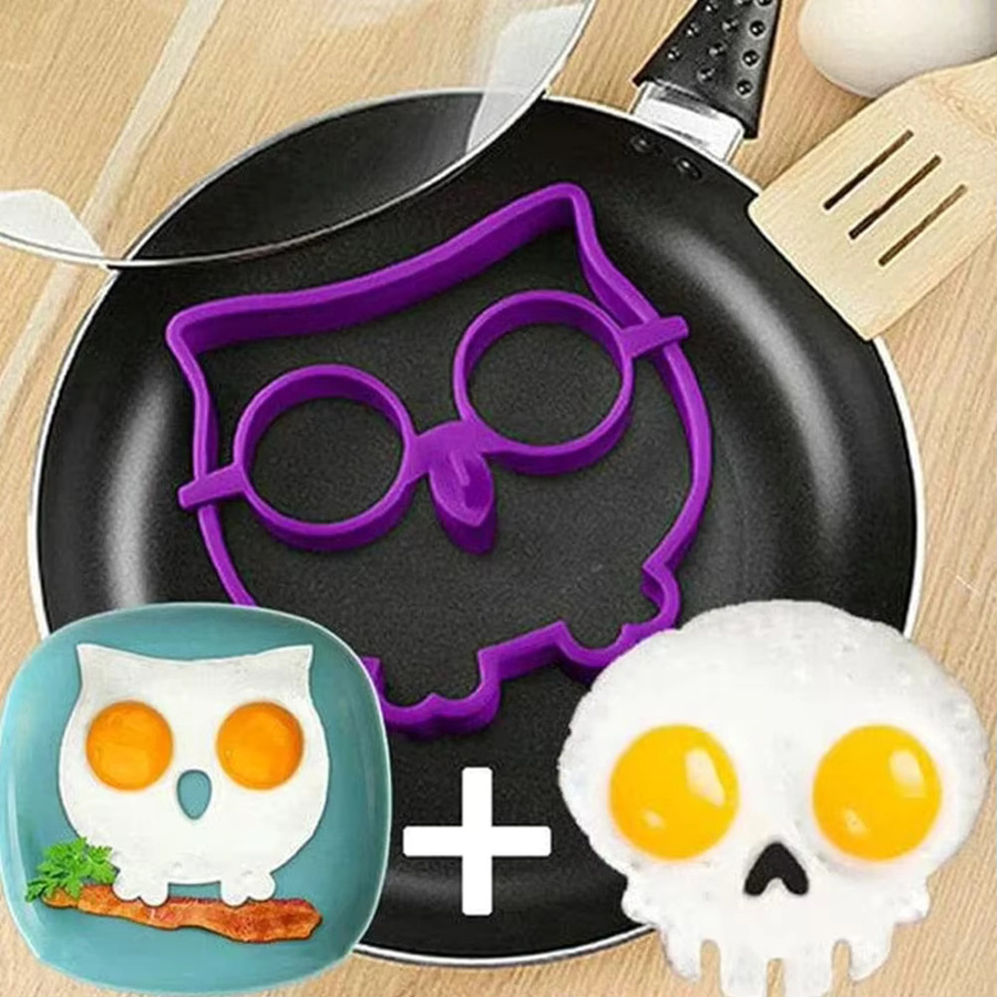Omelett-Form aus Silikon und Kunststoff für Frühstück, Ei-Ring und Pfannkuchen-Former als Küchenzubehör - Bild 2