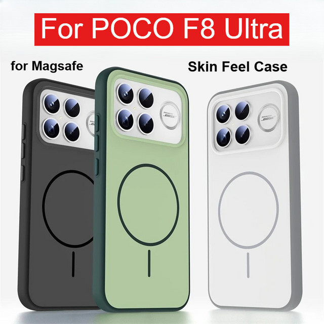 MagSafe Magnetische Hülle für Xiaomi Poco F8 Ultra Pro und Redmi K90 ProMax in Fashion Color Blocking mit SkinFeel Oberfläche aus stoßfestem Hard PC, Multicolour/Grün - Bild 1