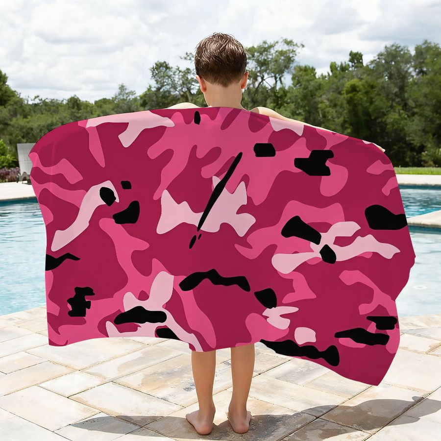 Schnelltrocknendes Camouflage Handtuch für Strand, Schwimmbad, Camping und Fitness, B: 30 cm, H: 60 cm - Bild 3