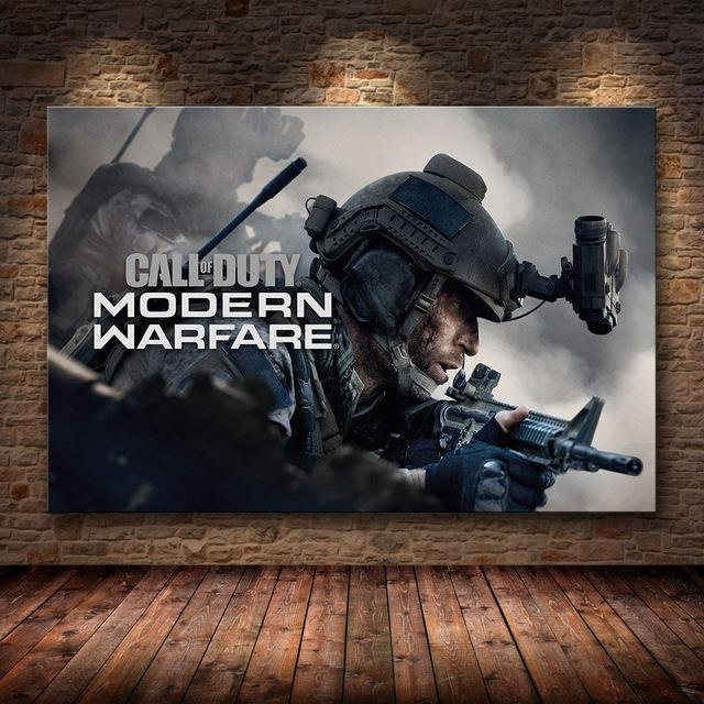 Call of Duty Leinwandgemälde von aidegou17, modernes Wandbild für Zuhause oder Büro, Mehrfarbig, Breite: 40 cm, Höhe: 80 cm - Bild 1