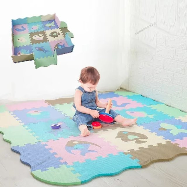DHDH Baby-Spielmatte, EVA-Schaumstoff, Meerestiere, Bunt / Mehrfarbig - Bild 1