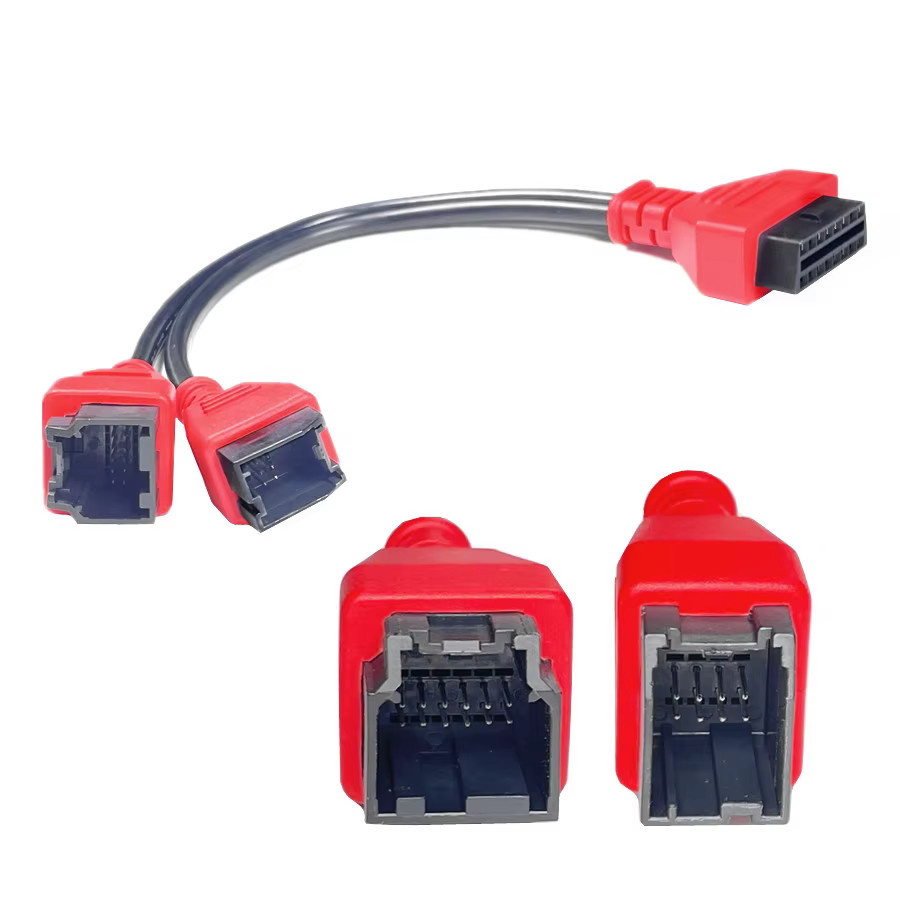 Obdiicat Chrysler Programmierkabel 12 8 Stecker für Autel DS808 Maxisys MS905 MS906 MS908 Pro Elite in Rot - Bild 3