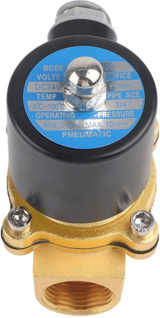Koogeelife Elektrisches Magnetventil DN20 aus Messing für Wasser, Gas und Öl, 24V DC, Normalerweise geschlossen, Mehrfarbig - Bild 1