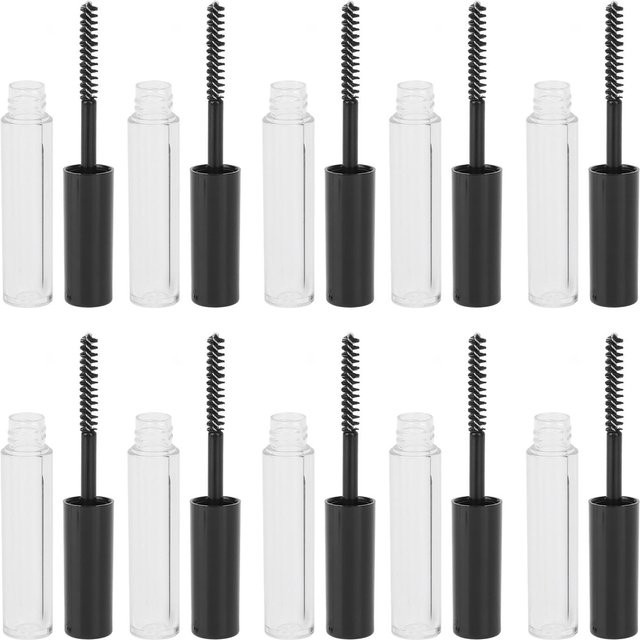 Mascara-Tube Nachfüllbare Wimperncreme-Behälter mit Bürste, 1,5 ml, 10 Stück, weiß - Bild 1