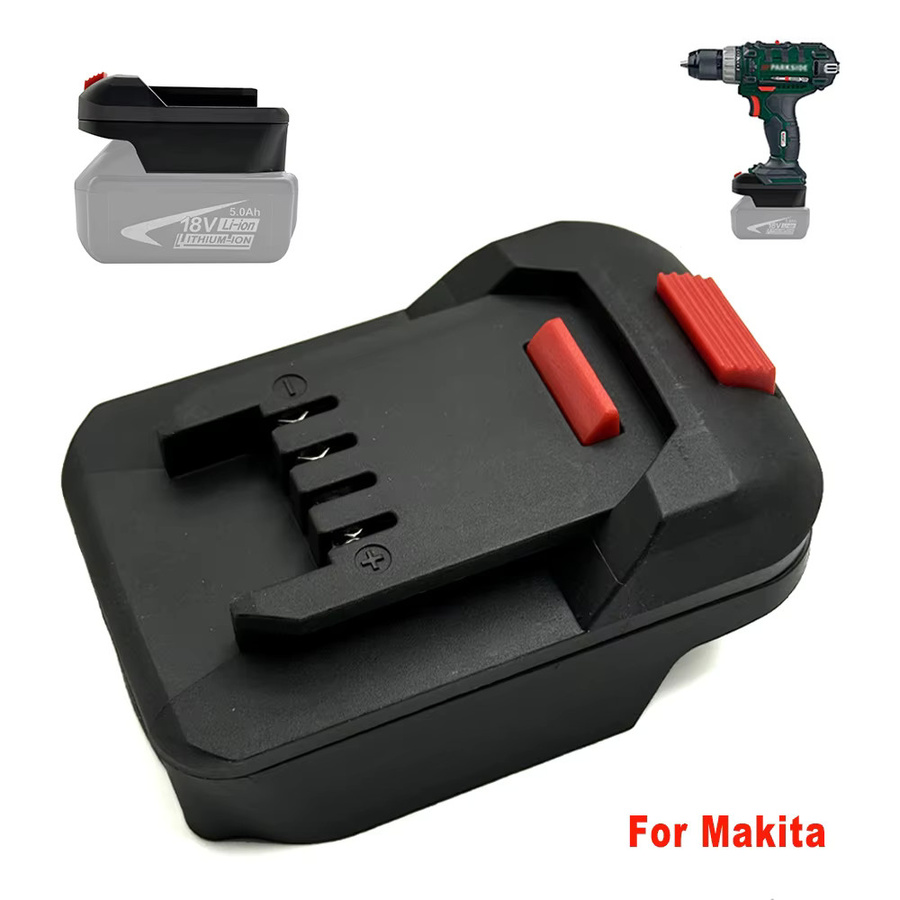 Elektrischer Akku-Adapter Konverter für Makita und Lidl Parkside Li-Ion Batterien in Schwarz - Bild 3