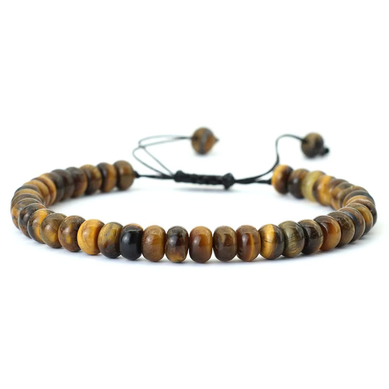 Noter Armband, Tiger Augen Stein, Bunt, Unisex - Bild 3