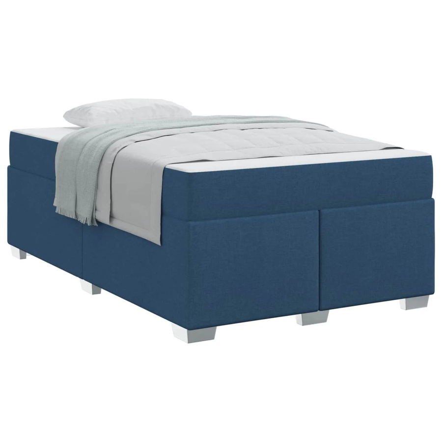 vidaXL Bettrahmen mit Matratze in Blau aus Stoff, B/T: 120 x 190 cm - Bild 2