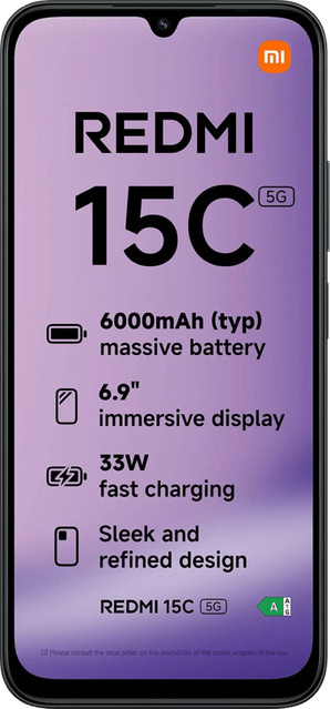Xiaomi Redmi 15C 5G Smartphone 128GB Black - Bild 2