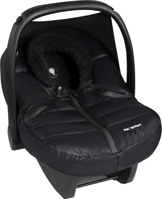 ABC Design Winterfußsack Fleece Cover für Babyschale Tulip in Schwarz - Bild 1