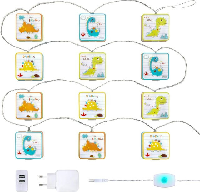 Dalber LED Lichterkette Dinosaurier in Mehrfarbig mit USB-Anschluss - Bild 1