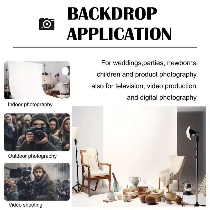 Look at ya ya Hintergrundtuch für Studiofotografie und Fotowände, Weiß - Bild 3