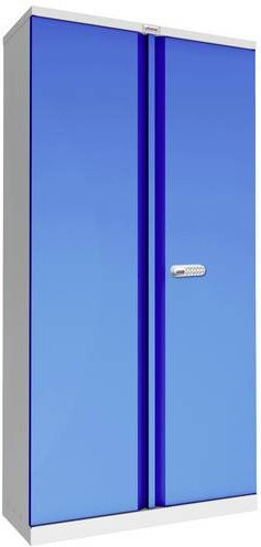 Phoenix SCL1891GBE Stahlschrank mit Elektronikschloss, grau/blau, B: 91,5 cm, H: 183,0 cm, T: 37,0 cm - Bild 1