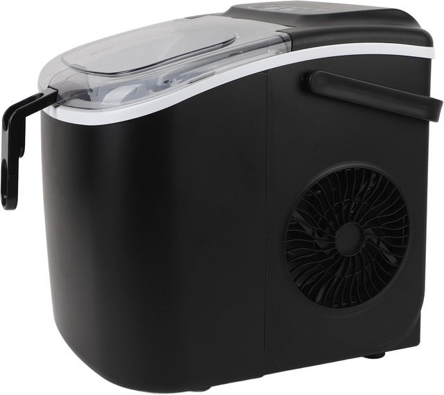 Fishine Vollautomatischer Eiswürfelbereiter, tragbare Eismaschine für die Küche, Grau/Schwarz - Bild 1